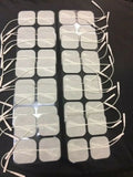 40 Electrode Pads Tens EMS Machine Units 2X2Inch White Cloth BULK