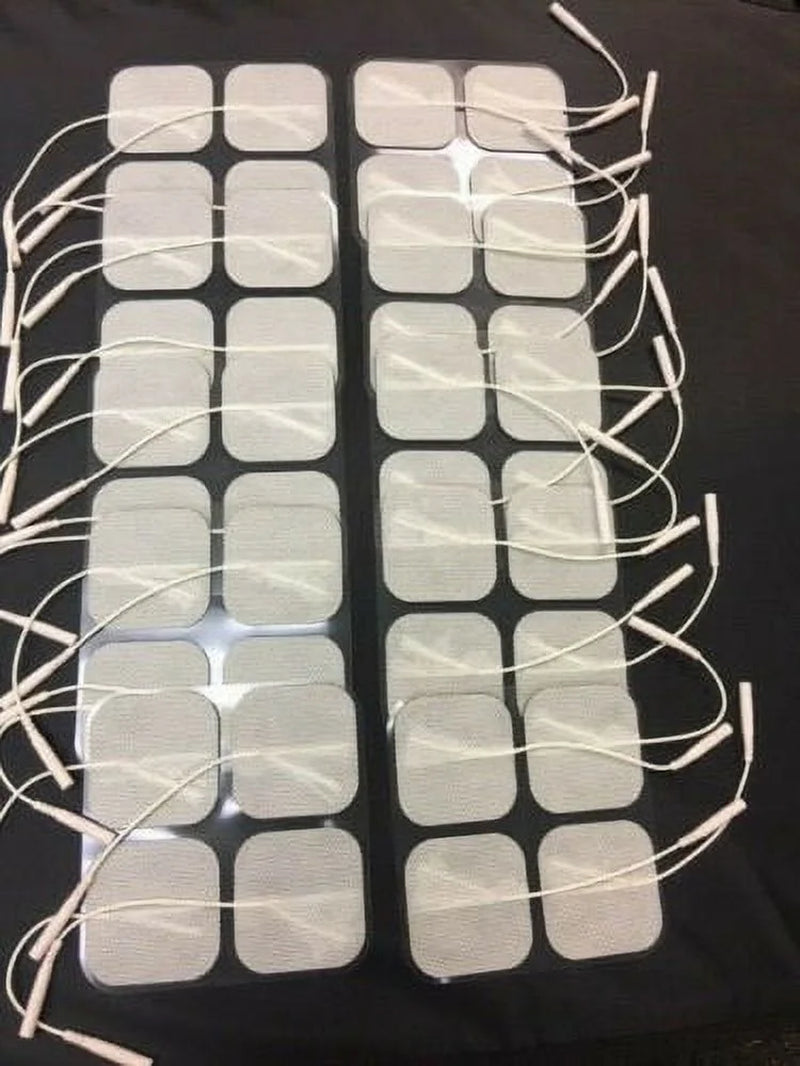 40 Electrode Pads Tens EMS Machine Units 2X2Inch White Cloth BULK