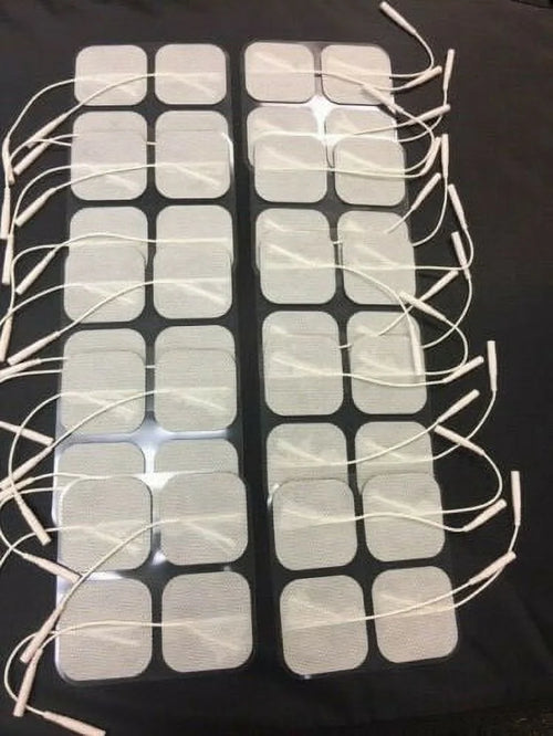 40 Electrode Pads Tens EMS Machine Units 2X2Inch White Cloth BULK